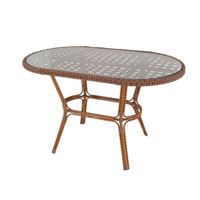 헤이니 타원형 야외용 강화유리탁자 테이블1300